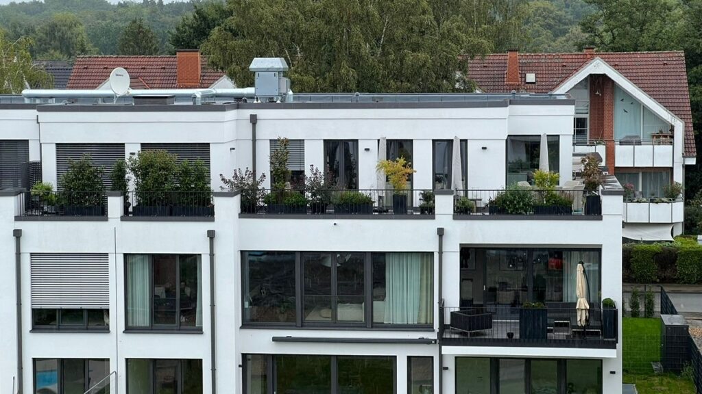 Ansicht auf Dachterrasse