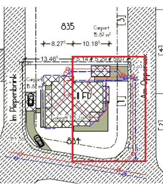 Lageplan rechtes Haus